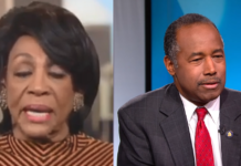 Maxine Waters Throws Temper Tantrum Over Ben Carson’s “Shameless” Letter: Doesn’t Have Smarts For Job